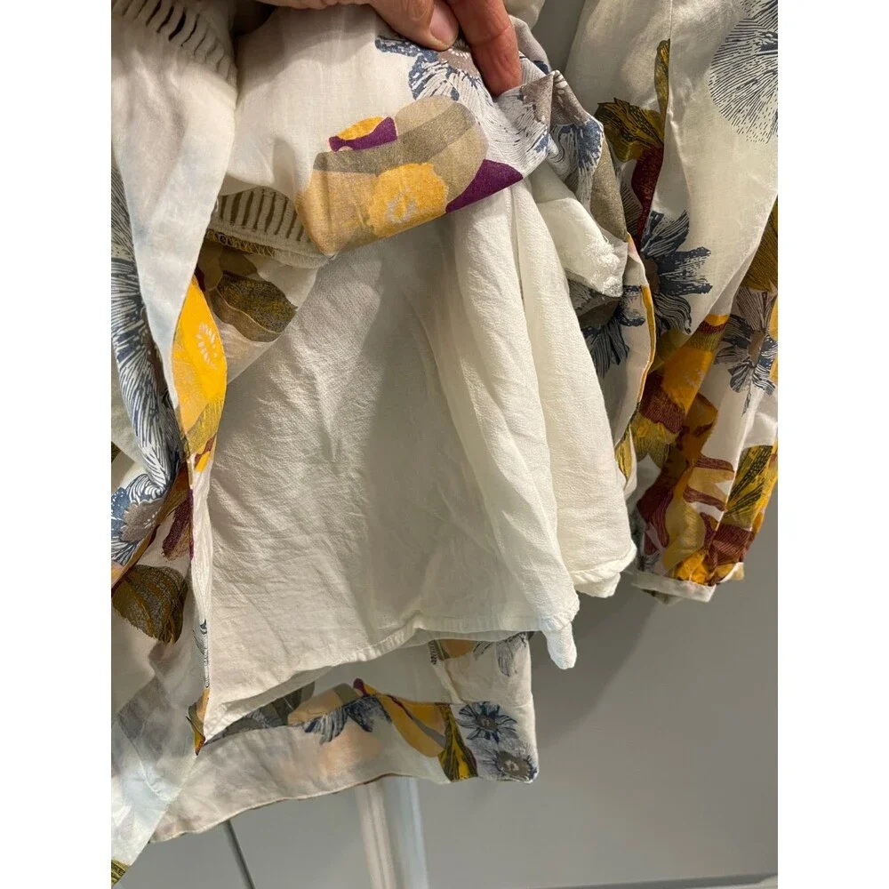 FREE PEOPLE Strawberry Fields Smock Dress, Ivory, Sz XS